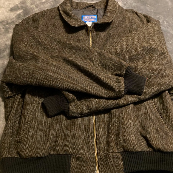 EUC PENDLETON MADE IN USA 🇺🇸 💯 Virgin Wool Bomber Jacket SZ L - Picture 5 of 6